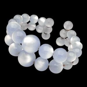 Vintage 1960s Moonglow Bracelet Blue Lucite Expansion Mid Century - 4S